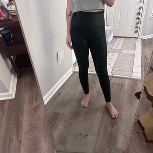 SPANX Black High-Rise Faux Leather Leggings